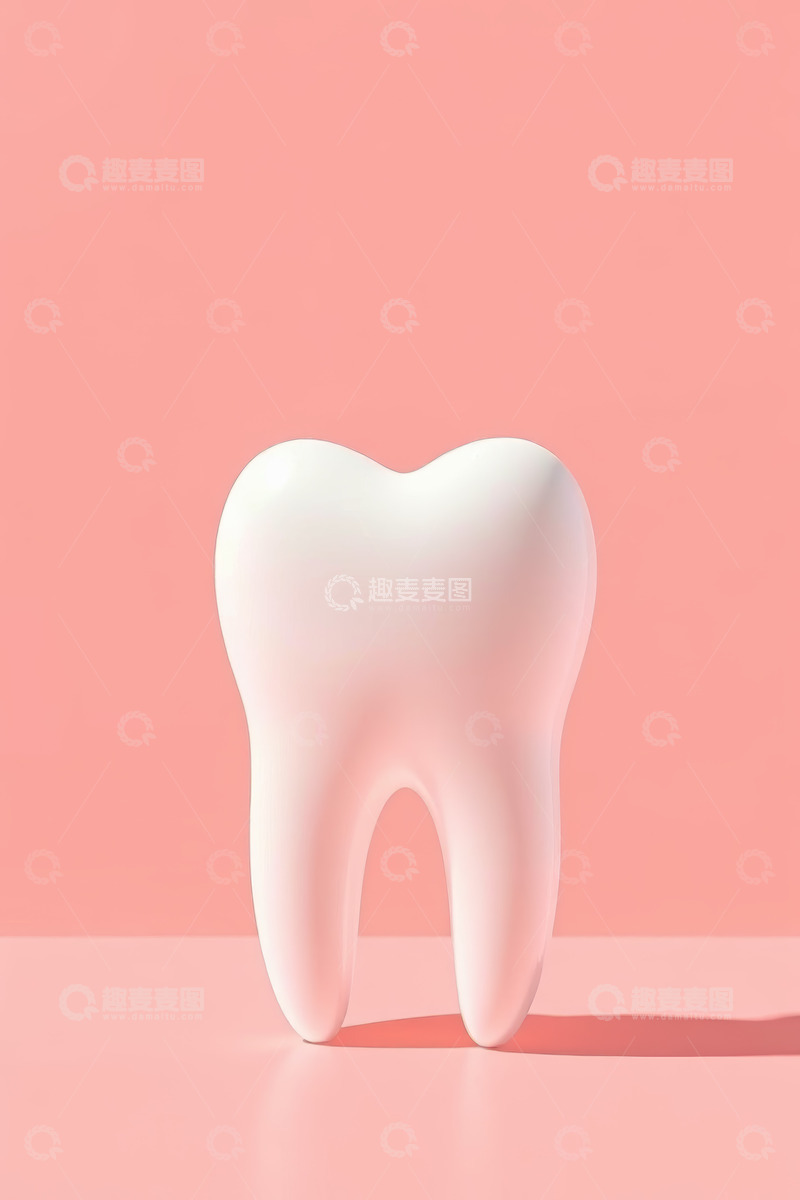 高清大图下载【趣麦麦图】粉色背景白色牙齿素材