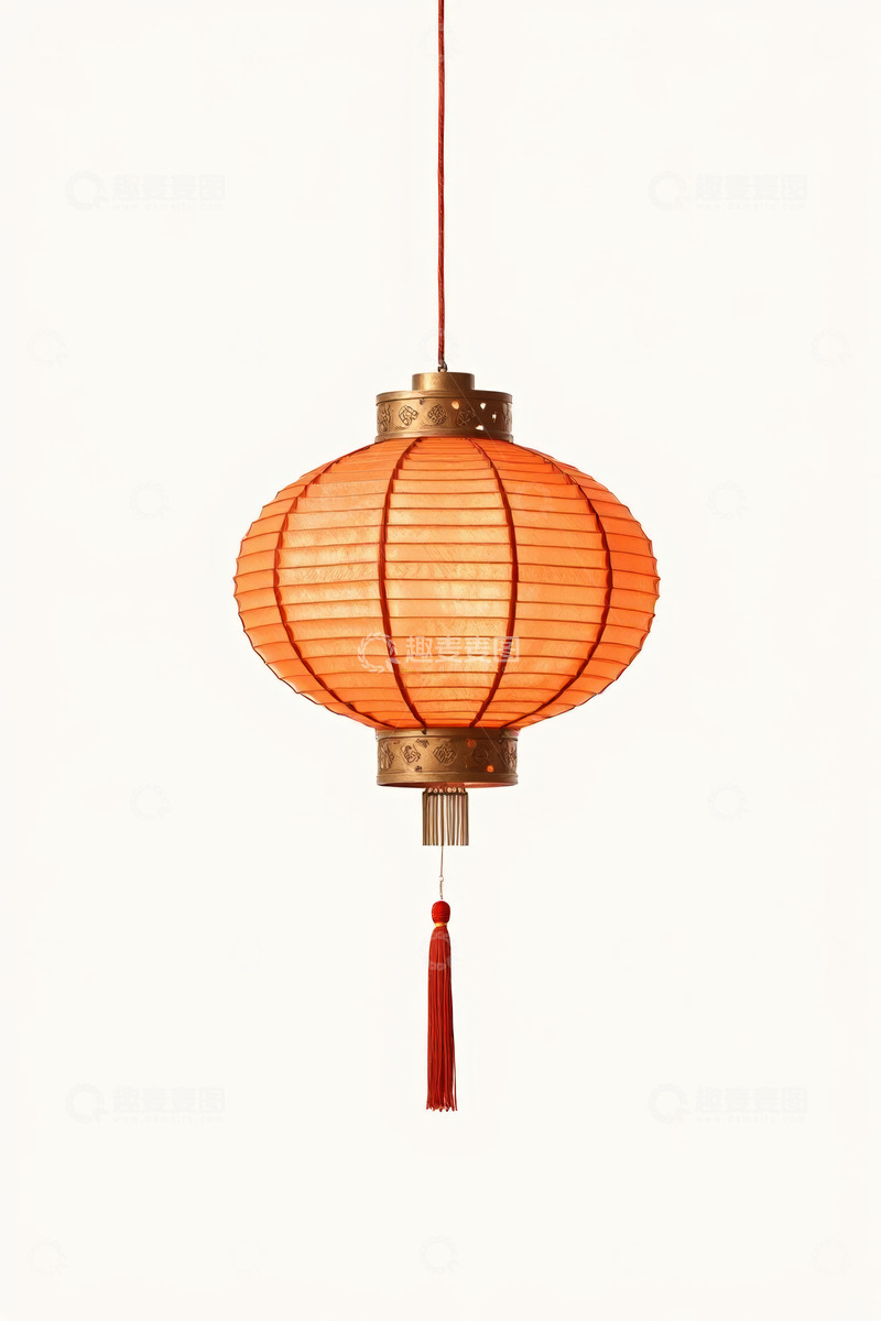 高清大图下载【趣麦麦图】悬挂中式橙色灯笼
