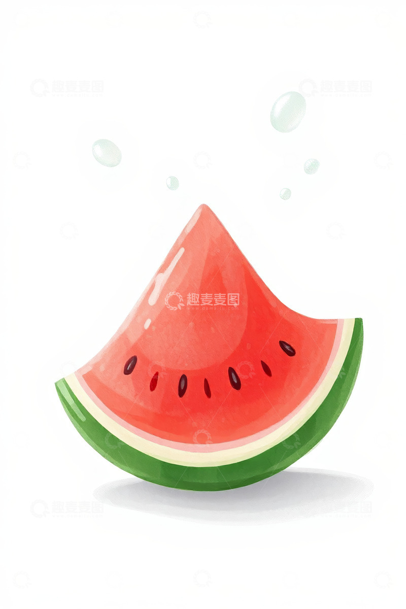 高清大图下载【趣麦麦图】卡通风格切片西瓜素材