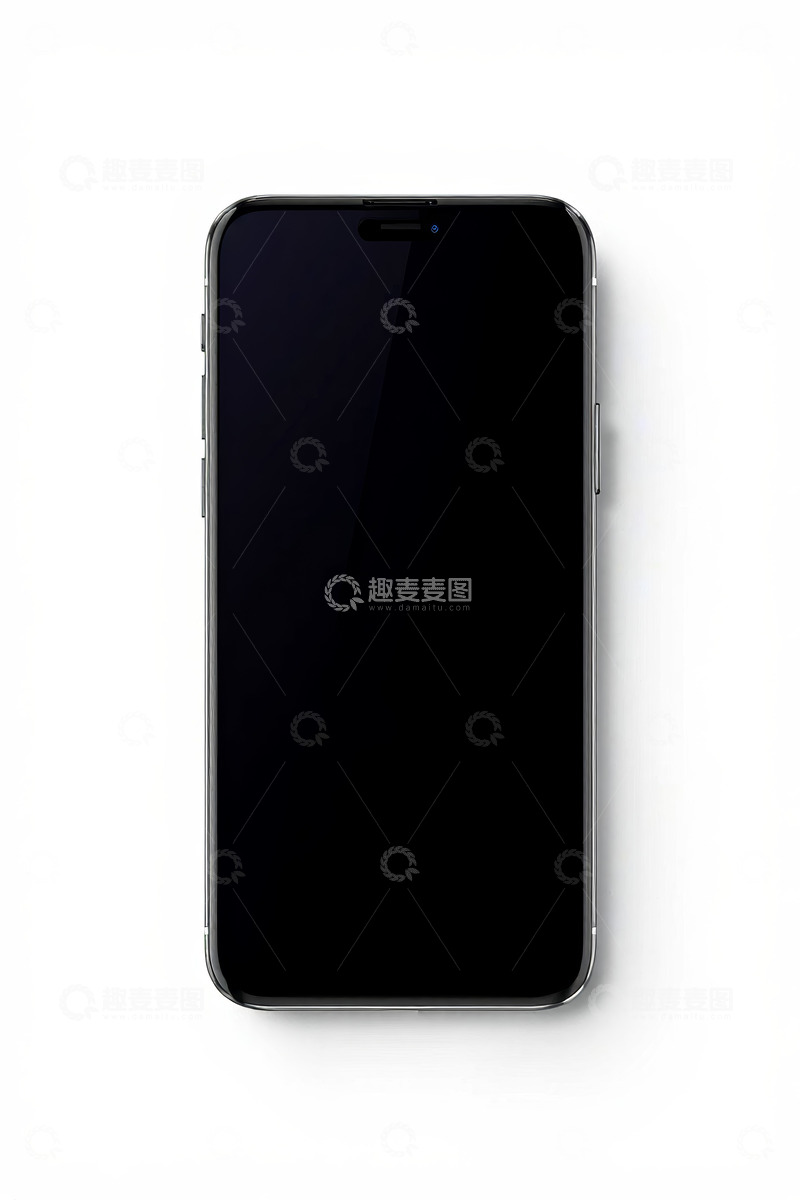 高清大图下载【趣麦麦图】黑色智能手机俯拍特写