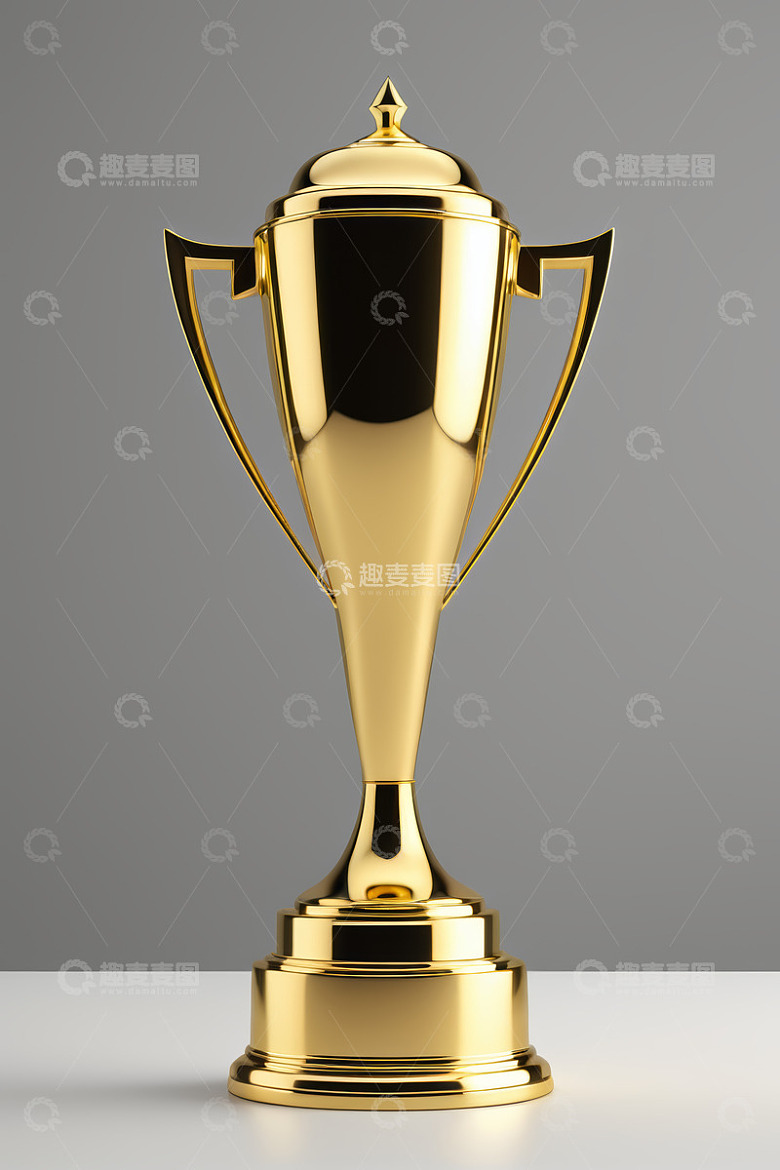 金色奖杯特写