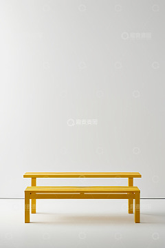 黄色现代简约长椅