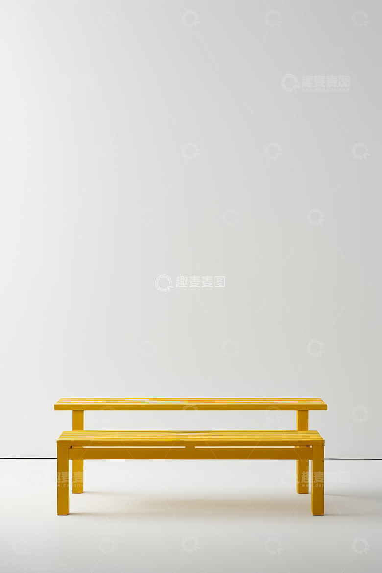 黄色现代简约长椅