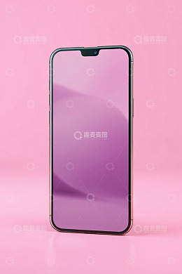 粉色背景智能手机展示