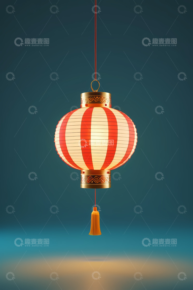高清大图下载【趣麦麦图】悬挂的中式传统灯笼素材