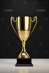 金色奖杯特写