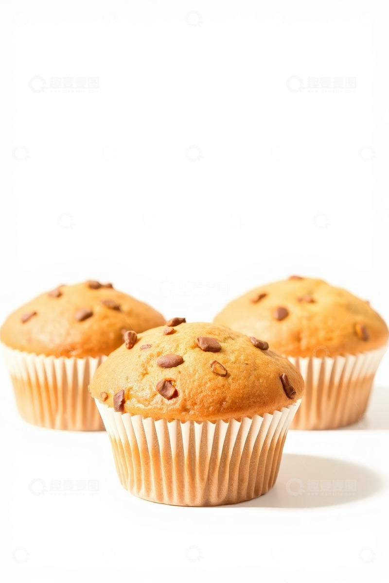高清大图下载【趣麦麦图】三个纸杯蛋糕特写