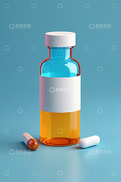 药瓶与胶囊特写素材