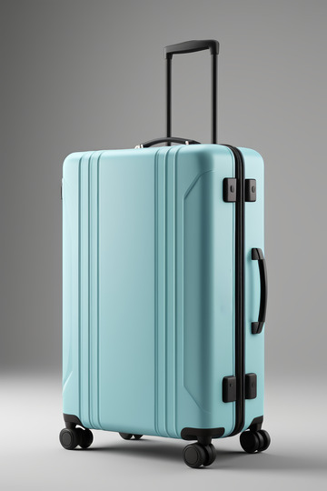 浅蓝色旅行拉杆行李箱