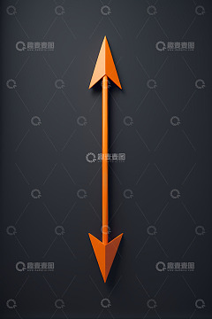 黑色背景橙色双向箭头