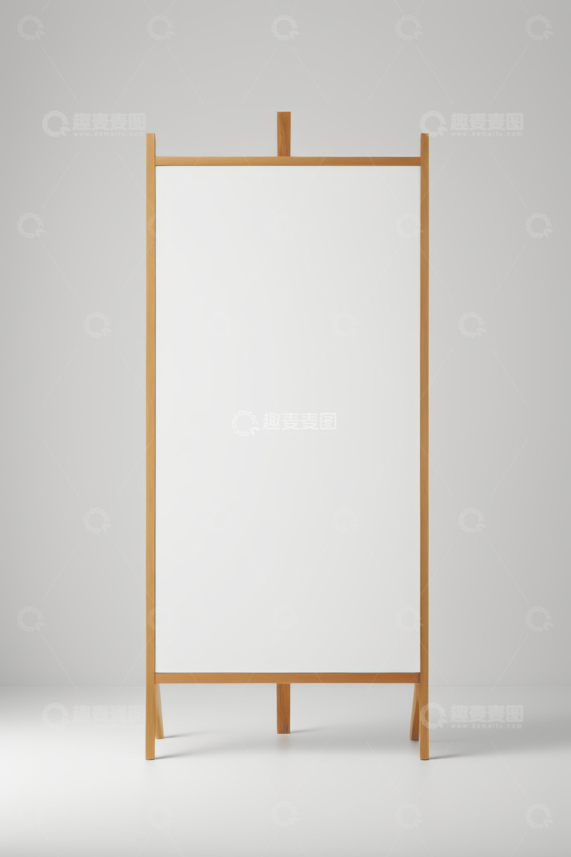 高清大图下载【趣麦麦图】木质空白展板展示架