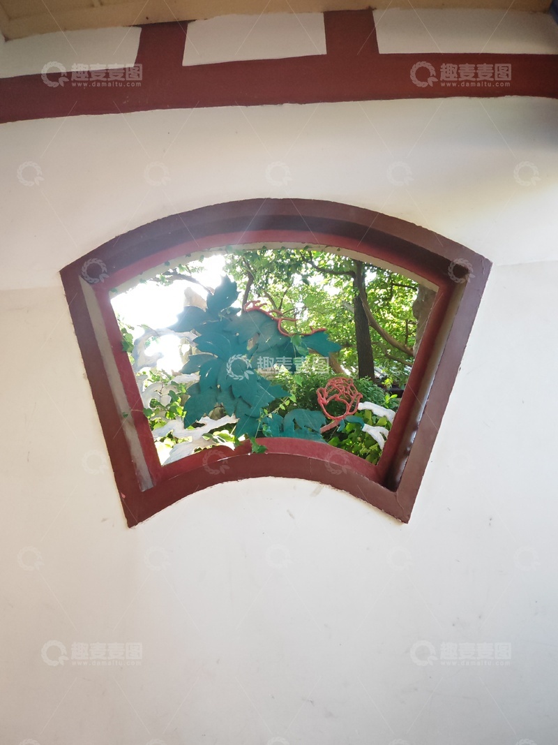 高清大图下载【趣麦麦图】中式风格窗户绿植景观