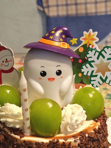 可爱幽灵蛋糕节日甜点