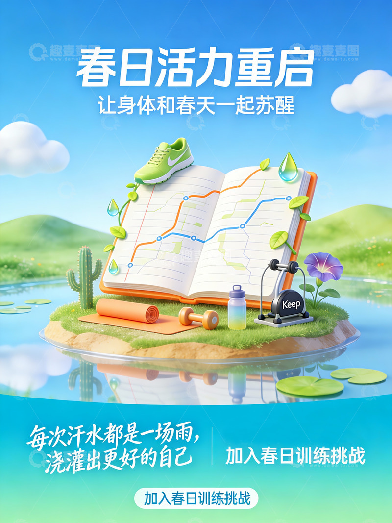 高清大图下载【趣麦麦图】春日活力重启的训练挑战