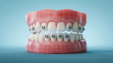 牙科矫正模型三维渲染图