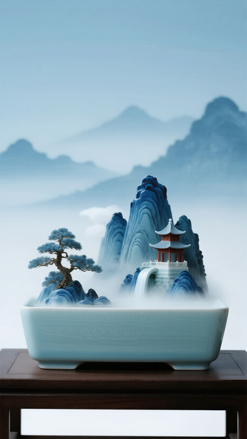 山水盆景艺术装饰