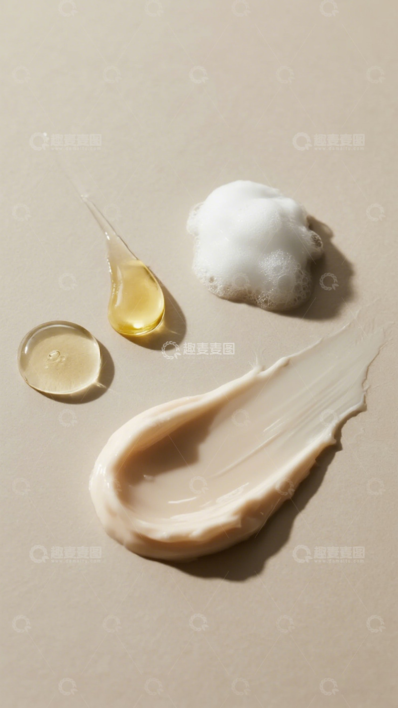 高清大图下载【趣麦麦图】美容护肤油膏质地展示