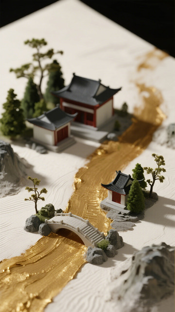 微缩景观东方建筑模型