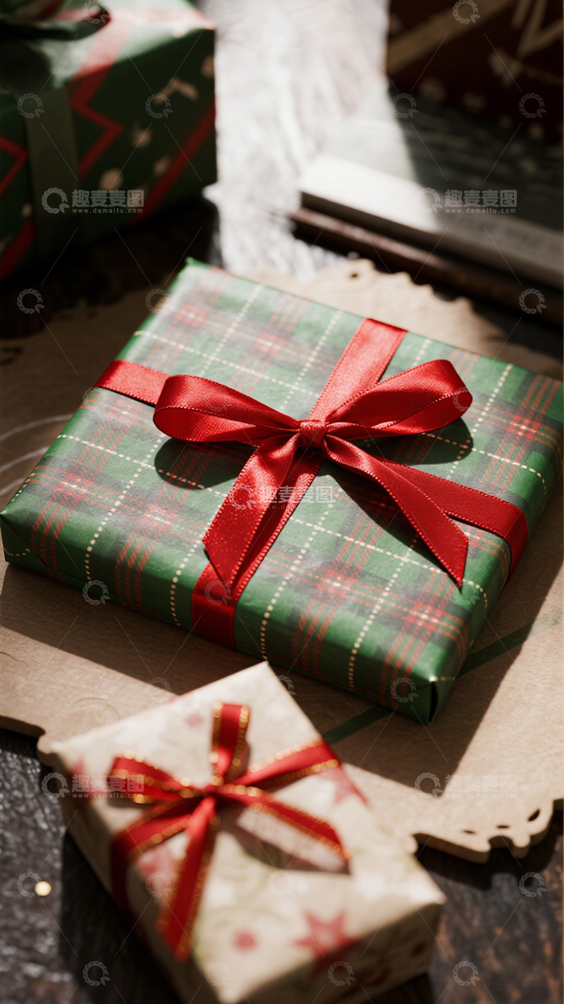 高清大图下载【趣麦麦图】圣诞节礼物特写摄影