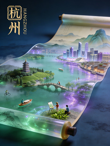 杭城绮梦：山水卷轴里的古今烟火