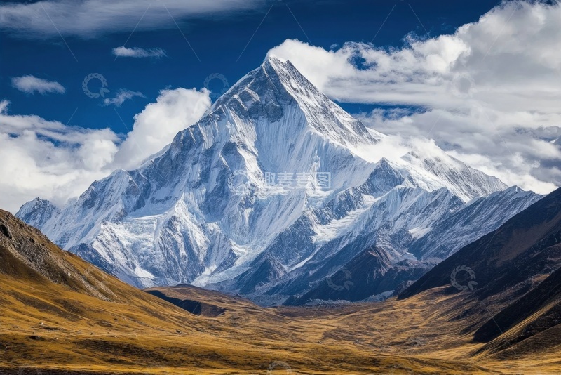 高清大图下载【趣麦麦图】高大的雪山高山山地