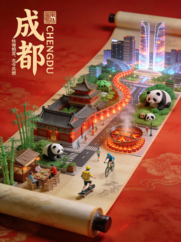 成都烟火：古寺熊猫与沸腾火锅