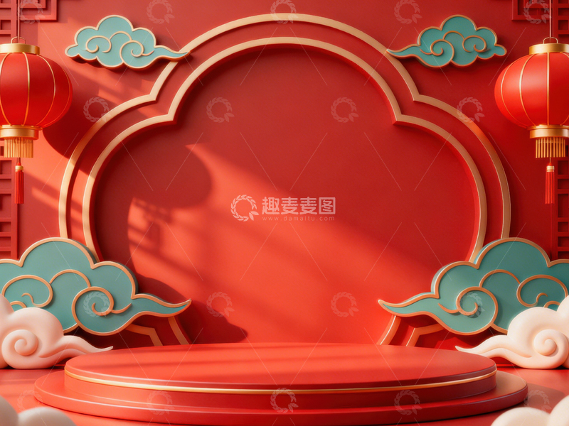 高清大图下载【趣麦麦图】新年元旦春节背景_普屏463