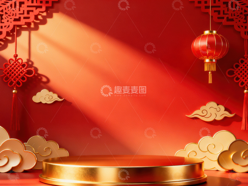 高清大图下载【趣麦麦图】新年元旦春节背景_普屏458