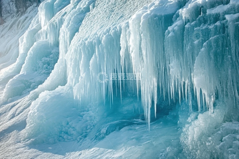 高清大图下载【趣麦麦图】冬季冰凌冰柱