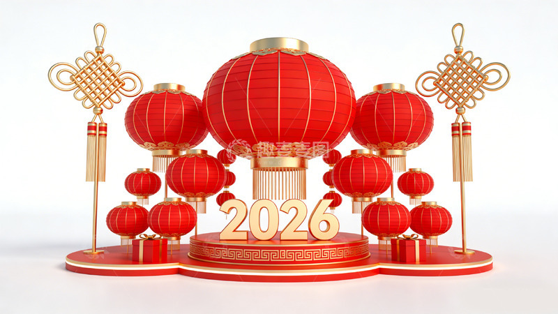 高清大图下载【趣麦麦图】红灯笼新年装饰设计素材