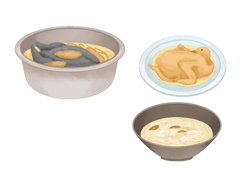 药食同源三七草药插画