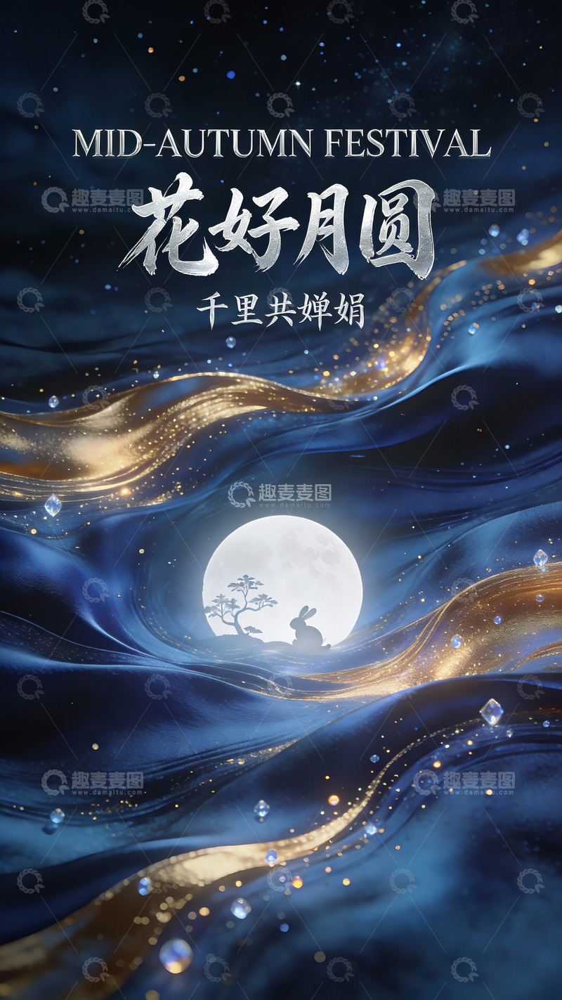 高清大图下载【趣麦麦图】月满星垂花好时1