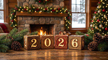 温馨新年场景2026装饰摄影