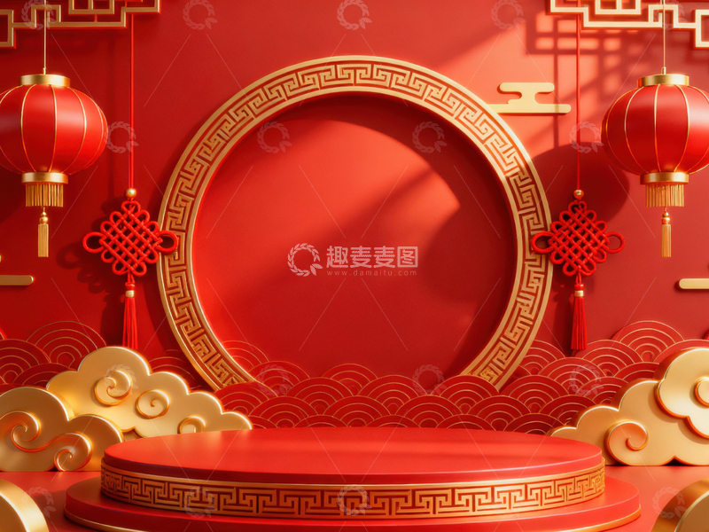 高清大图下载【趣麦麦图】 新年元旦春节背景_普屏480