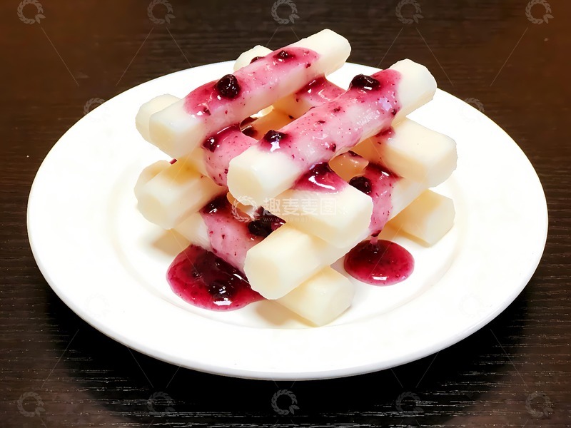 高清大图下载【趣麦麦图】美味的山药蓝莓图