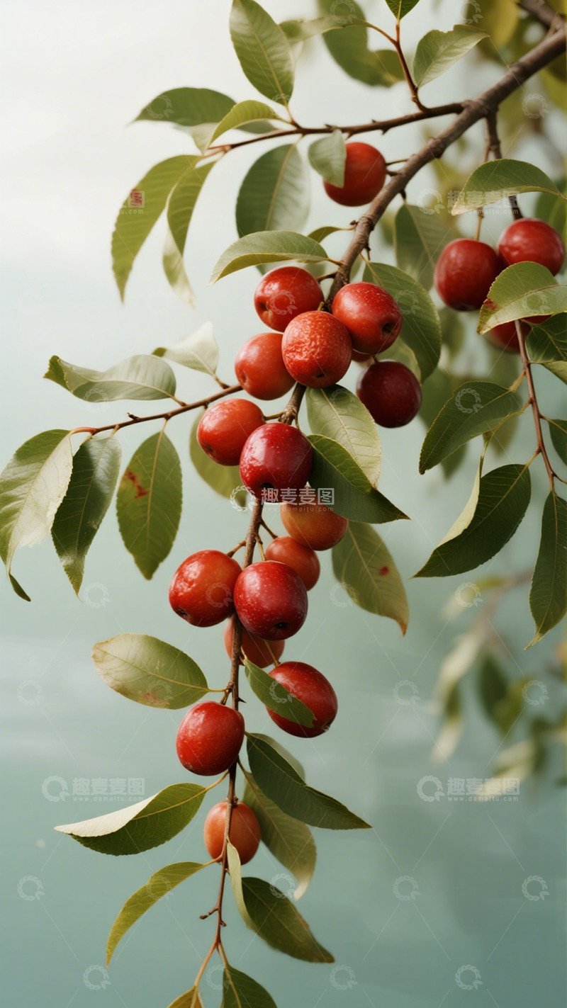 高清大图下载【趣麦麦图】红果绿叶自然美