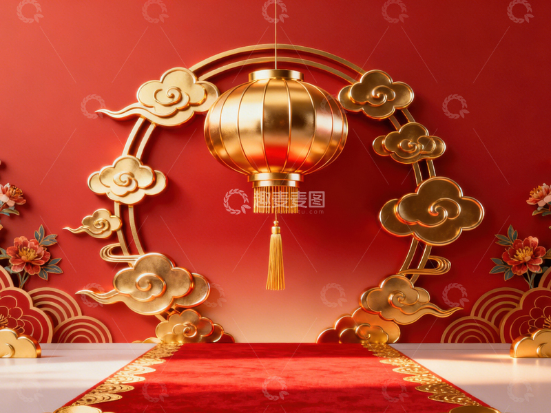 高清大图下载【趣麦麦图】 新年元旦春节背景_普屏478