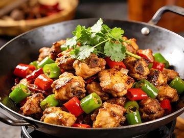 一锅干锅鸡图片