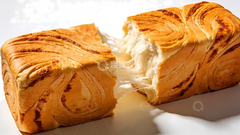 高清大图下载【趣麦麦图】掰开的手撕面包