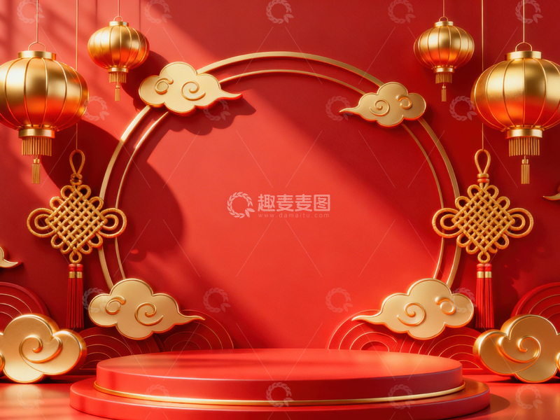 高清大图下载【趣麦麦图】 新年元旦春节背景_普屏520