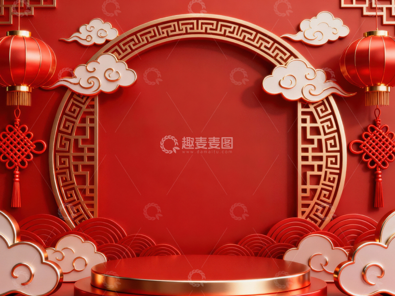 高清大图下载【趣麦麦图】 新年元旦春节背景_普屏514