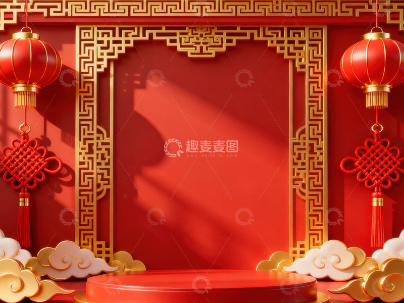 高清大图下载【趣麦麦图】 新年元旦春节背景_普屏512