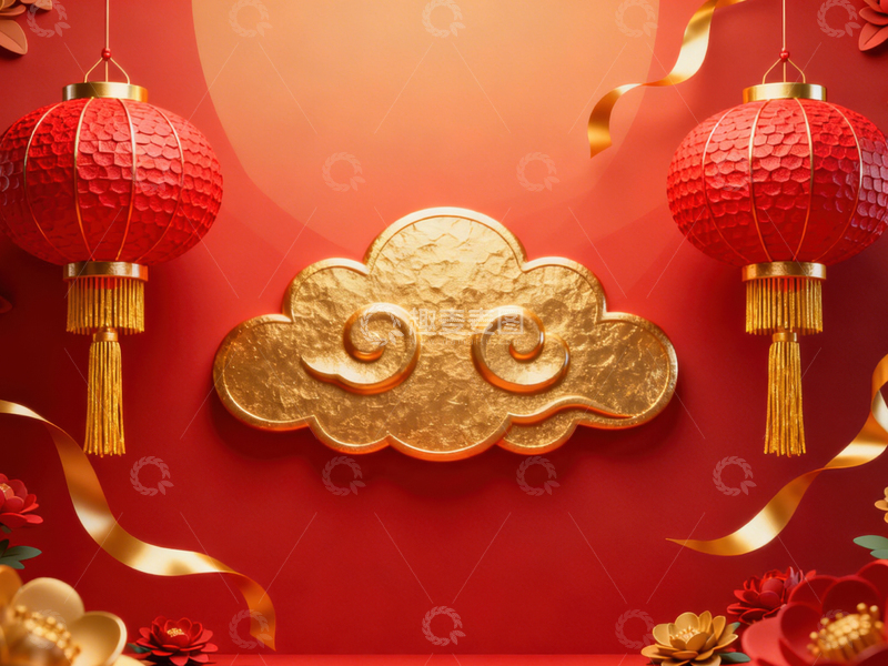 高清大图下载【趣麦麦图】 新年元旦春节背景_普屏517