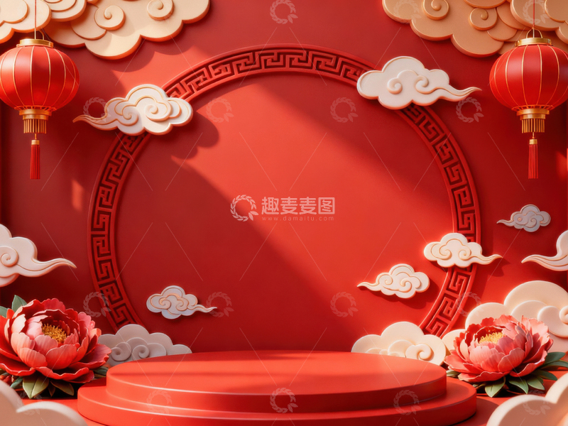 高清大图下载【趣麦麦图】 新年元旦春节背景_普屏513