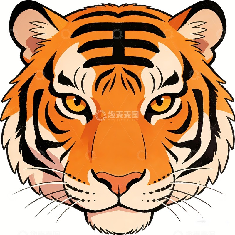 高清大图下载【趣麦麦图】森林之王虎头