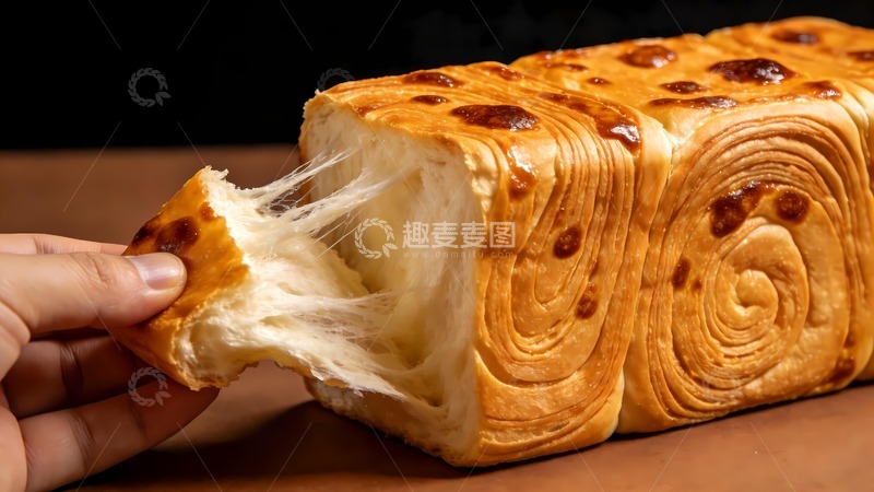 高清大图下载【趣麦麦图】撕开的手撕面包