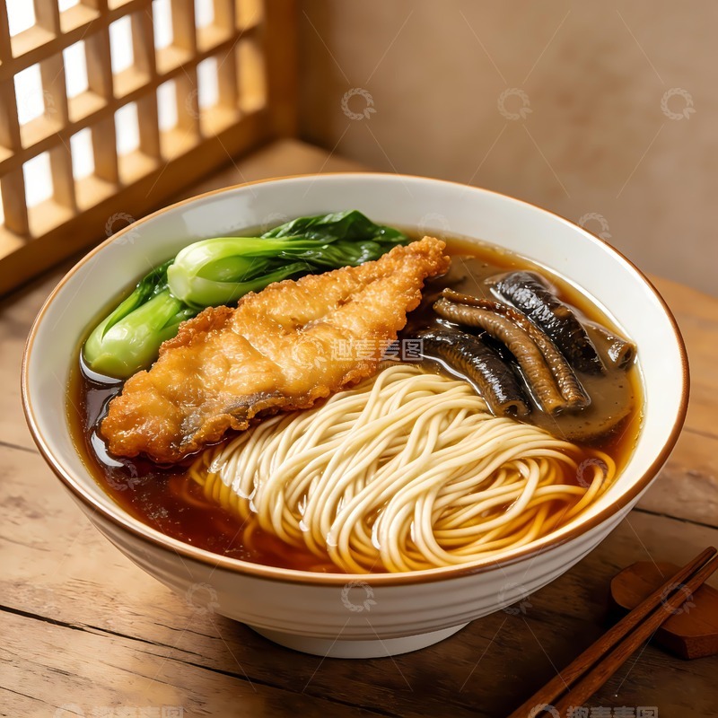 高清大图下载【趣麦麦图】一碗奥灶面图片