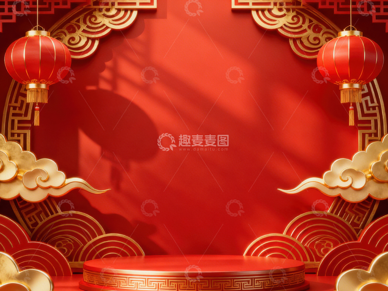 高清大图下载【趣麦麦图】 新年元旦春节背景_普屏511