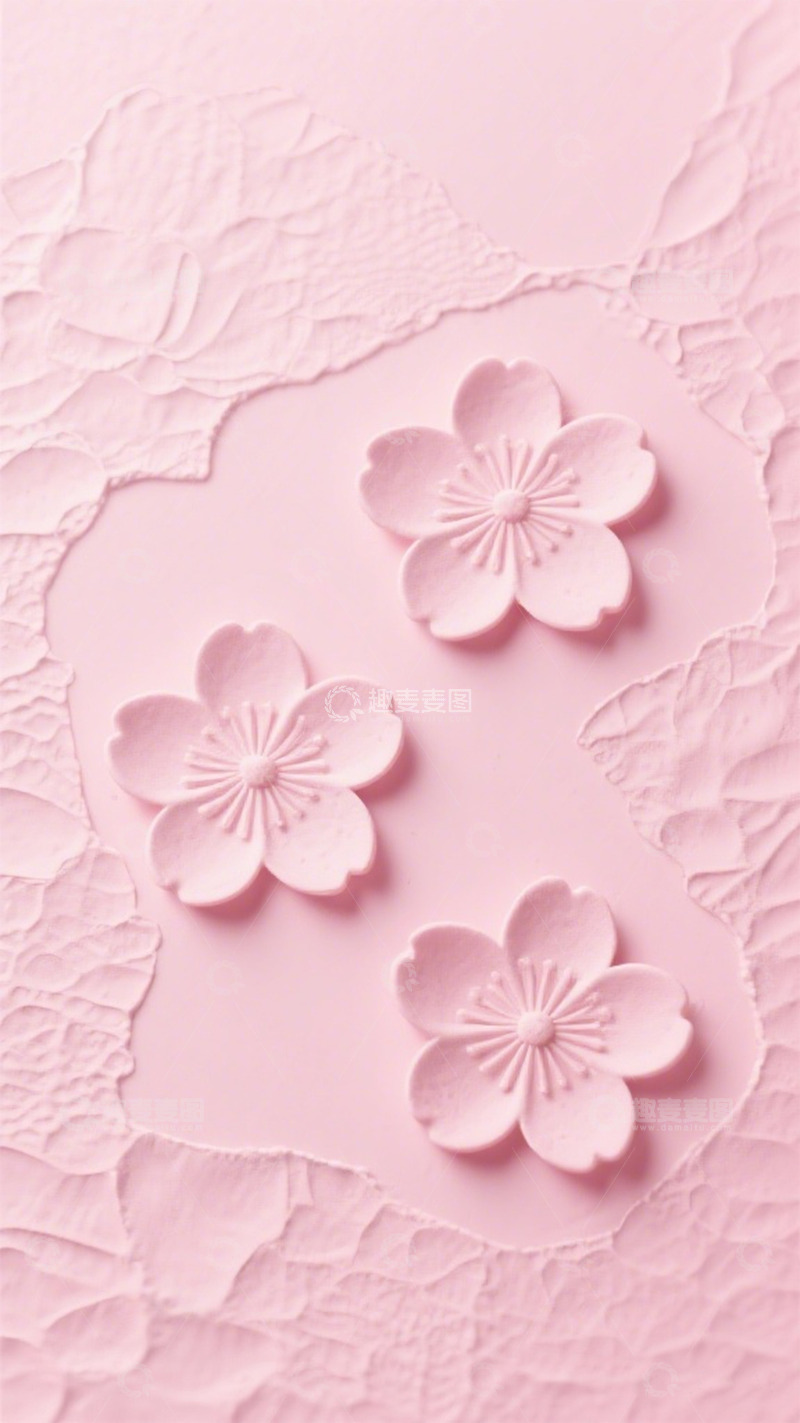高清大图下载【趣麦麦图】粉色樱花装饰艺术素材