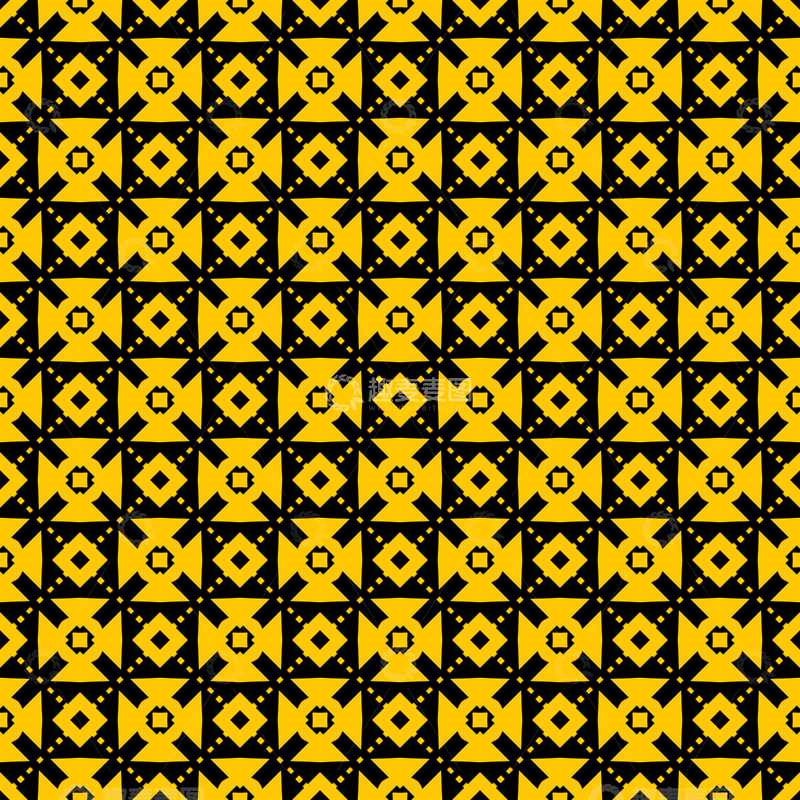 源文件下载【趣麦麦图】黄黑几何花纹背景图761